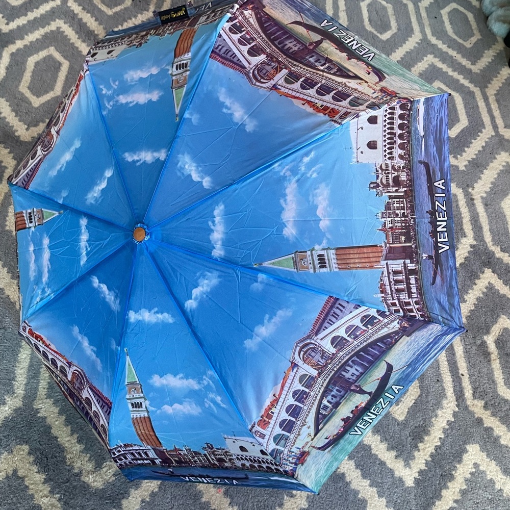Venezia Cityscape Blue Umbrella